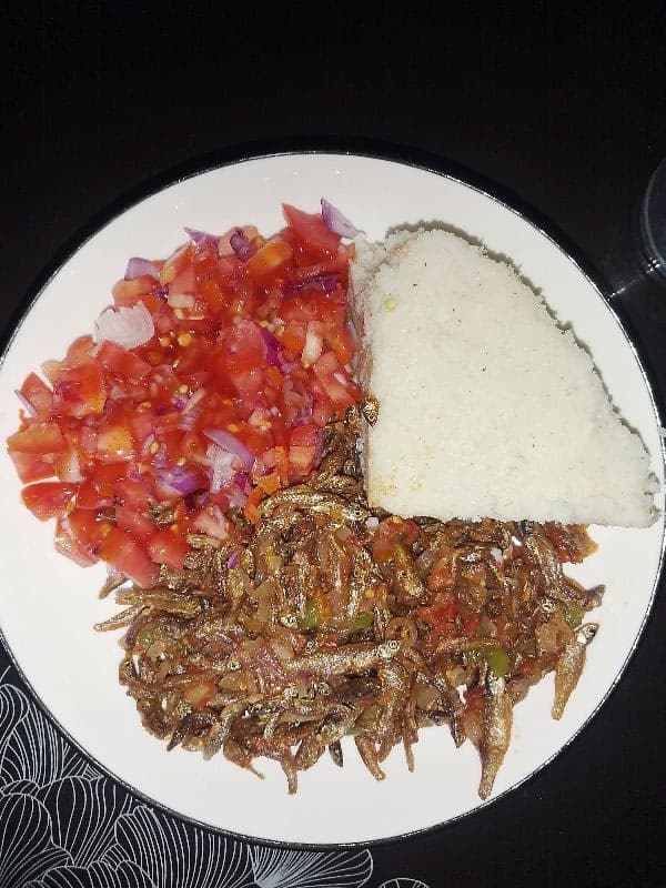 Omena with Ugali & Kachumbari